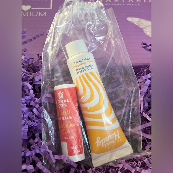 Coral Sun Lip Balm and Merci Handy Hand Cream in Hello Sunshine - Picture 2 of 16